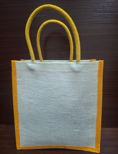 Zari Jute Bag (Yellow)