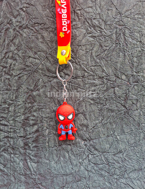 Spider-Man Themed Keychain with Loop and Metal Hook – Ideal for Kids , birthday Return Gift & Daily Use