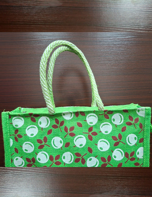 Green Bubble Jute Bag
