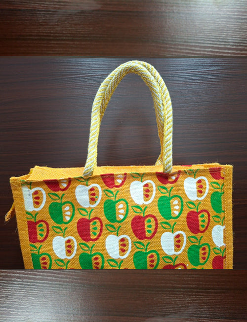 Multi-Color Apple Jute Bag