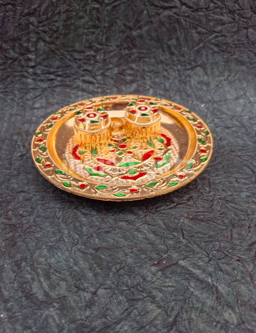 Round Kumkum Platter (6 Inch)