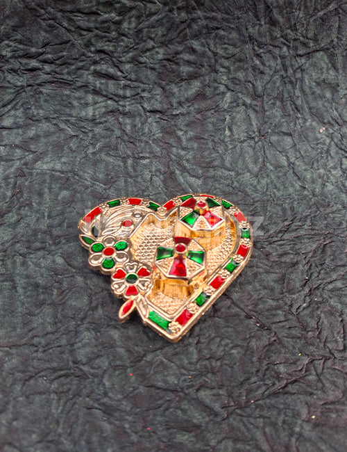 Heart Kumkum Platter (3x3 Inch)