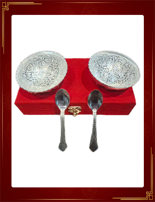German Two Bowl Set – Silver