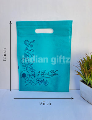Thankyou Green Printed Non Woven Bag For|Wedding| Birthday | Housewarming| All Events (12 × 9 inch)