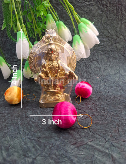 Lord Ayyapan Resin Statue – Ayyapan Idol for Pooja Room & Return Gifts