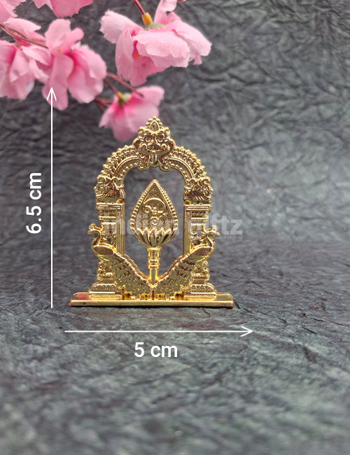 Loard Murugan Arch Peacock with Vel Idol Car Dashboard