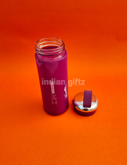 Nice Vacuum Insulated Glass Water Bottle 400ml with handle.  Perfectly suited for return gifts at birthdays, housewarming ceremonies, festive celebrations, and various special occasions