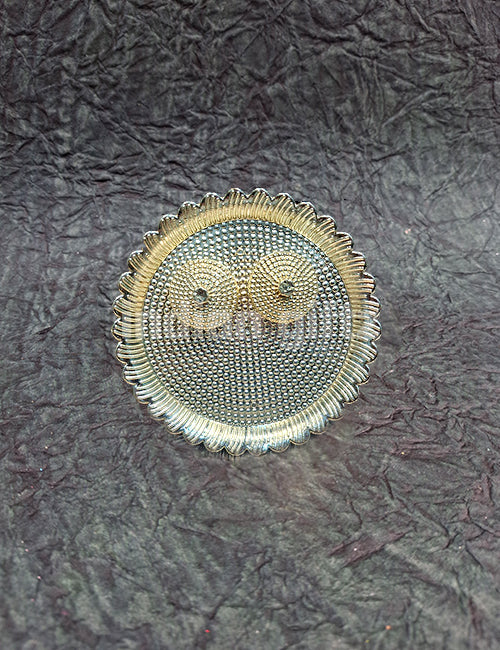 Silver Lotus Kumkum Platter