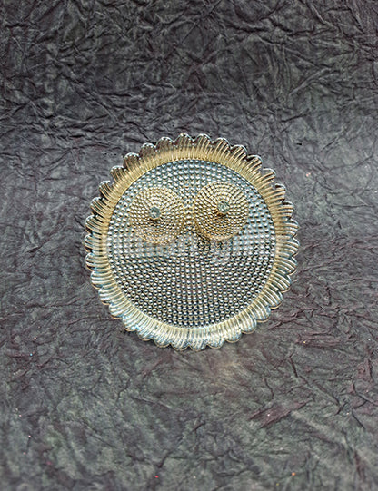 Silver Lotus Kumkum Platter