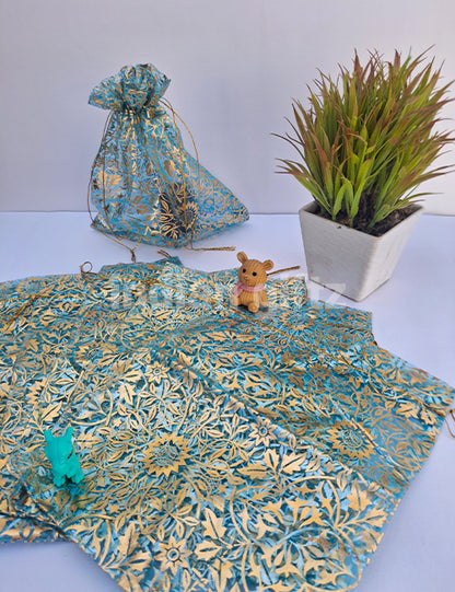 DNY Flower Transperent Potli bag For Gifting & Thambulam | Ideal for Return Gifts Baby Shower & Weddings