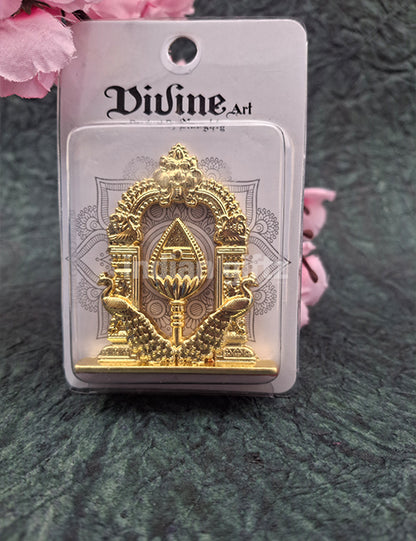 Loard Murugan Arch Peacock with Vel Idol Car Dashboard