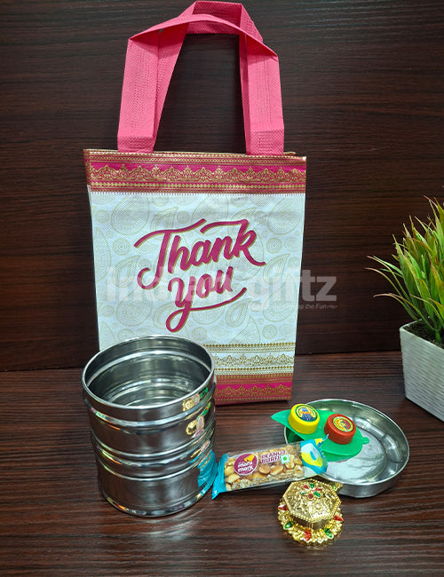 Steel Container Thambullam Bag Set