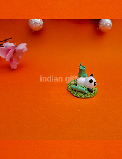Cute Summer Panda Miniature Fairy Garden 2 Pcs & Tabletop Decoration Gifting, Home Decor, Table, Car Dashboard Office Table