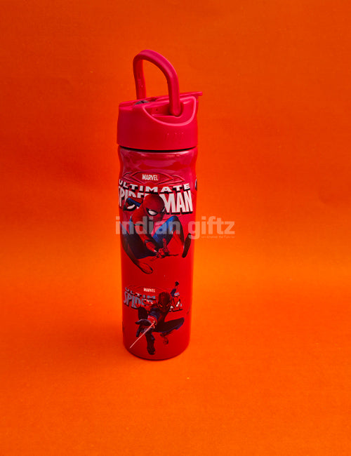 Spider-Man Insulated Stainless Steel Water Bottle – 500ml Double Wall Sipper with Straw – 500ml Hot & Cold Thermos with Straw.  Suitable for Kids &, housewarming & Return gift