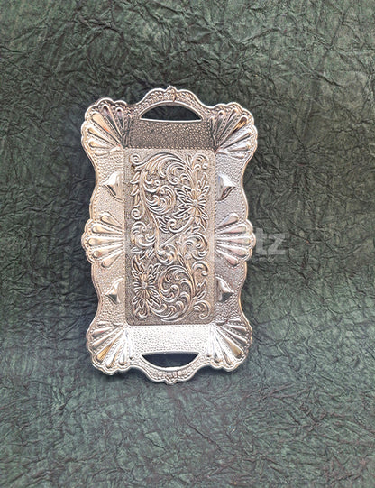 Silver Plastic Handle Tray