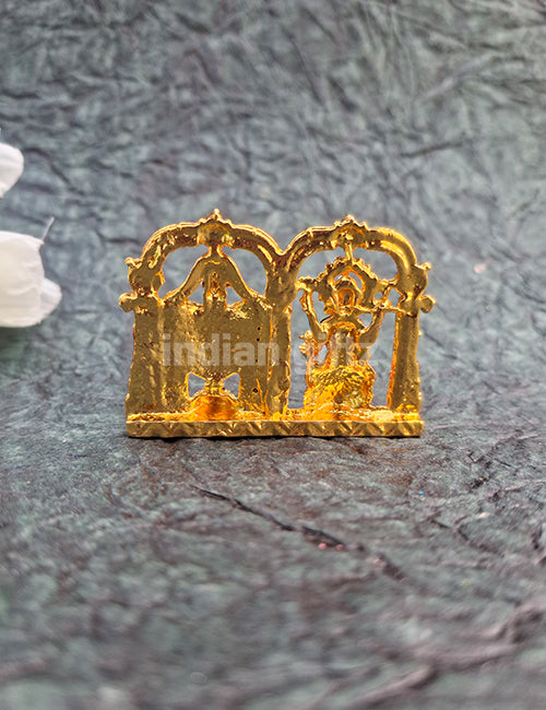 Perumal Thayar Statue Gold Polished with Stones Car Dashboard