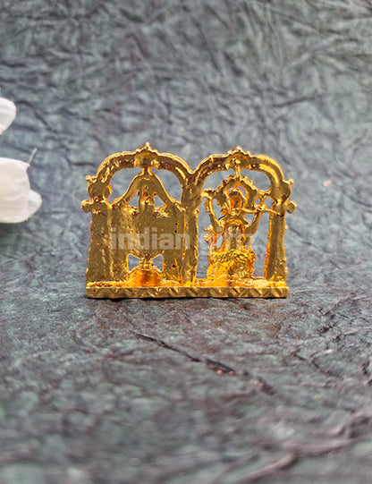 Perumal Thayar Statue Gold Polished with Stones Car Dashboard