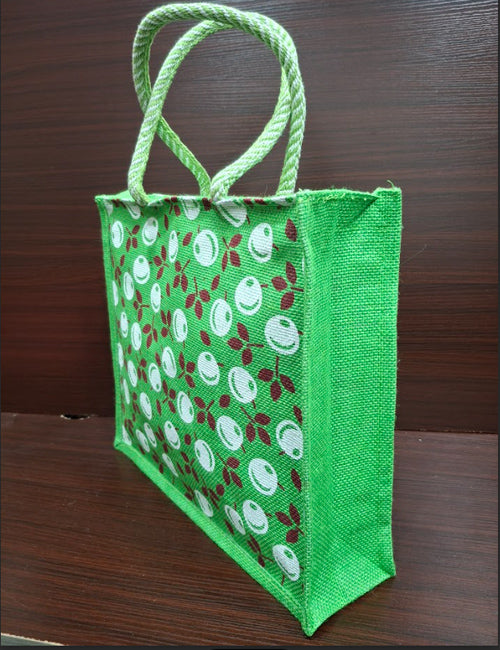 Green Bubble Jute Bag
