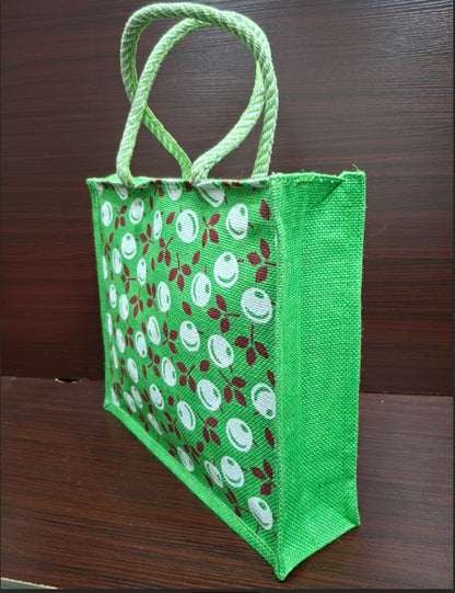 Green Bubble Jute Bag