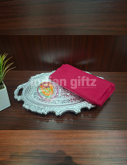 Silver Plastic Handle Tray Thambullam Bag Set