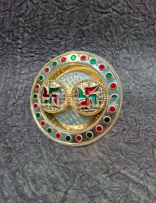 Round Kumkum Platter (4x4 Inch)