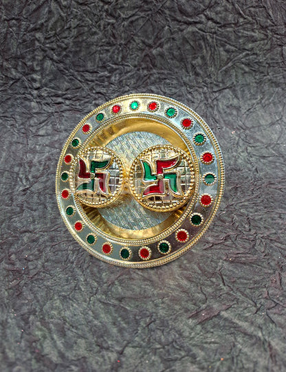 Round Kumkum Platter (4x4 Inch)