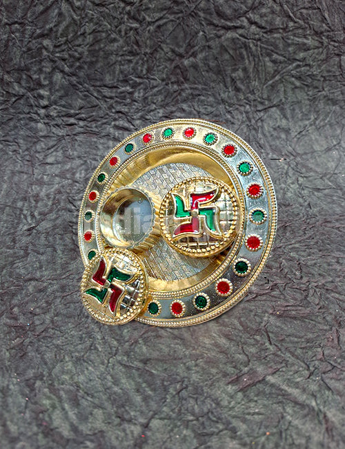 Round Kumkum Platter (4x4 Inch)