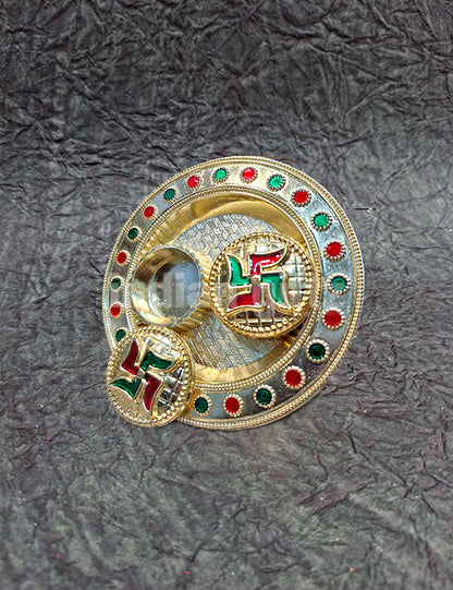 Round Kumkum Platter (4x4 Inch)