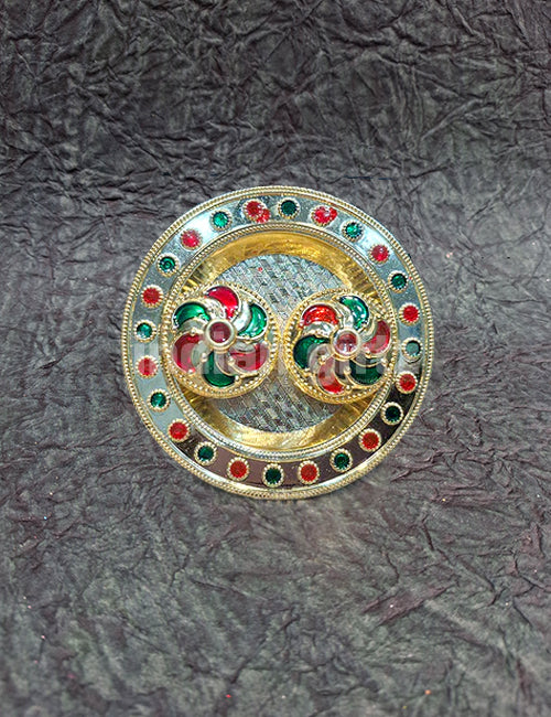 Full Moon Kumkum Platter (4x4 Inch)