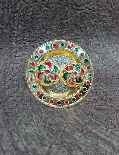 Full Moon Kumkum Platter (4x4 Inch)