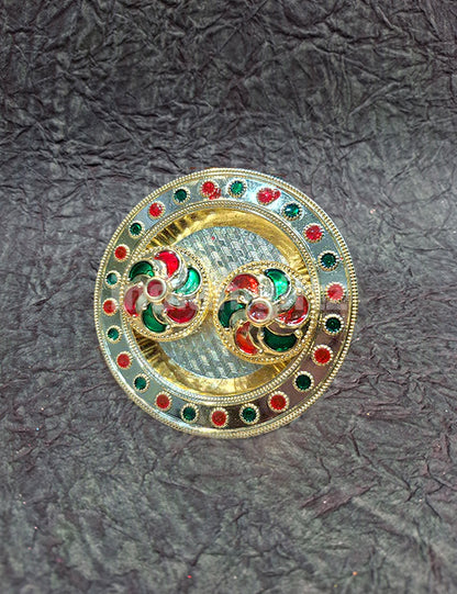Full Moon Kumkum Platter (4x4 Inch)