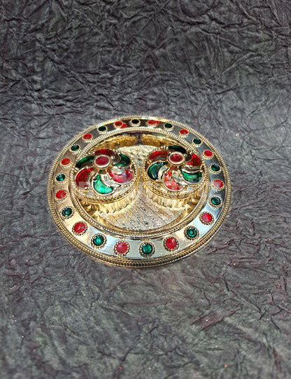 Full Moon Kumkum Platter (4x4 Inch)