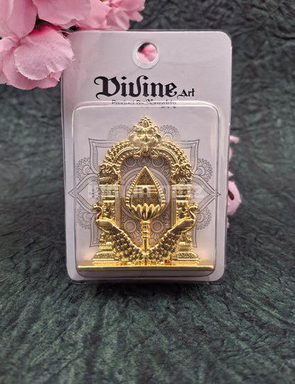 Loard Murugan Arch Peacock with Vel Idol Car Dashboard