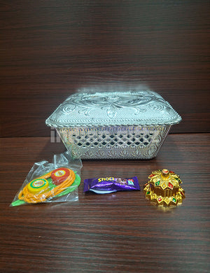 Silver Plastic Box Thambullam Set