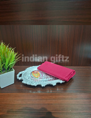 Silver Plastic Handle Tray Thambullam Bag Set