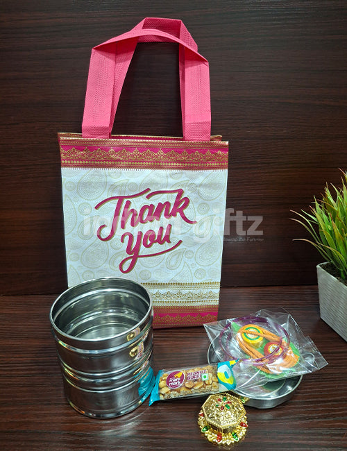 Steel Container Thambullam Bag Set