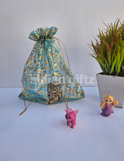 DNY Flower Transperent Potli bag For Gifting & Thambulam | Ideal for Return Gifts Baby Shower & Weddings