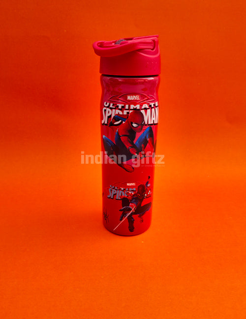 Spider-Man Insulated Stainless Steel Water Bottle – 500ml Double Wall Sipper with Straw – 500ml Hot & Cold Thermos with Straw.  Suitable for Kids &, housewarming & Return gift