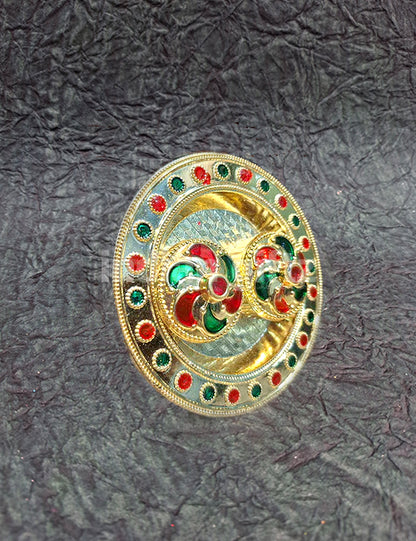 Full Moon Kumkum Platter (4x4 Inch)