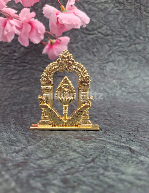 Loard Murugan Arch Peacock with Vel Idol Car Dashboard