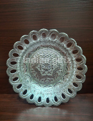 Round Silver Plastic Tray