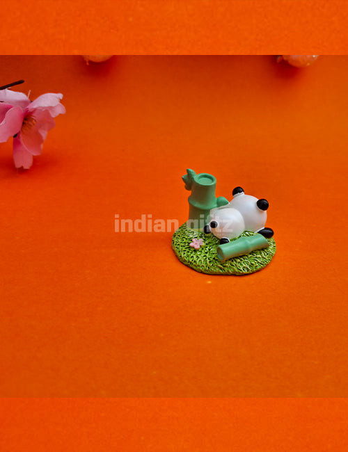 Cute Summer Panda Miniature Fairy Garden 2 Pcs & Tabletop Decoration Gifting, Home Decor, Table, Car Dashboard Office Table