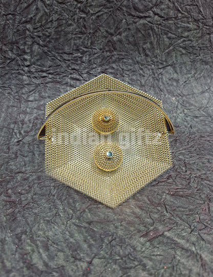 Silver Basket Kumkum Platter (6 Inch)