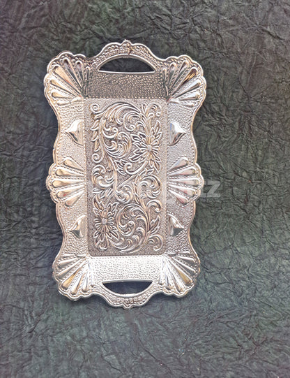 Silver Plastic Handle Tray