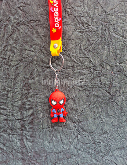 Spider-Man Themed Keychain with Loop and Metal Hook – Ideal for Kids , birthday Return Gift & Daily Use