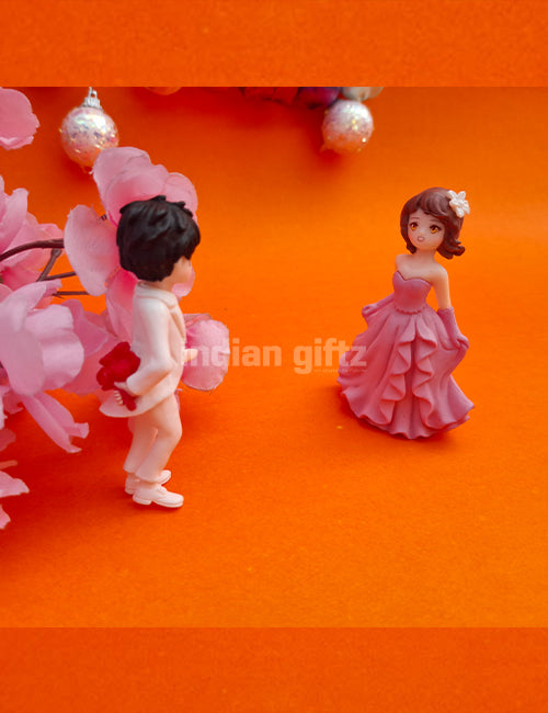 Bride and Groom Miniature Doll Set – Wedding Gift PVC Figurines suitable for Tabletop Decoration Gifting, Home Decor, Table, Car Dashboard Office Table