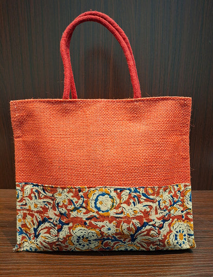 Red Jute Kalamkari Bag