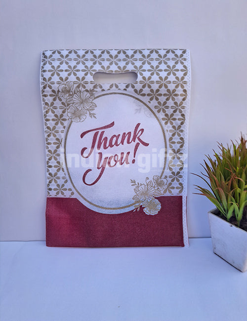Thankyou Printed Patern Non Woven Bag For|Wedding| Birthday | Housewarming| All Events  (14 × 10 inch)