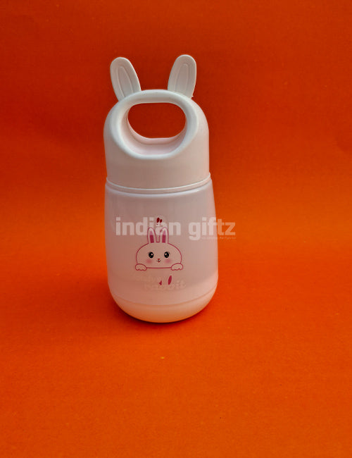 Kids Glass Water Bottle with Rabbit Design – 250ml Insulated Hot & Cold Sipper.  Suitable for Kids &, housewarming & Return gift