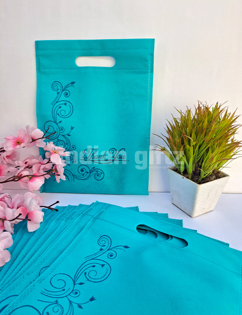 Thankyou Green Printed Non Woven Bag For|Wedding| Birthday | Housewarming| All Events (12 × 9 inch)